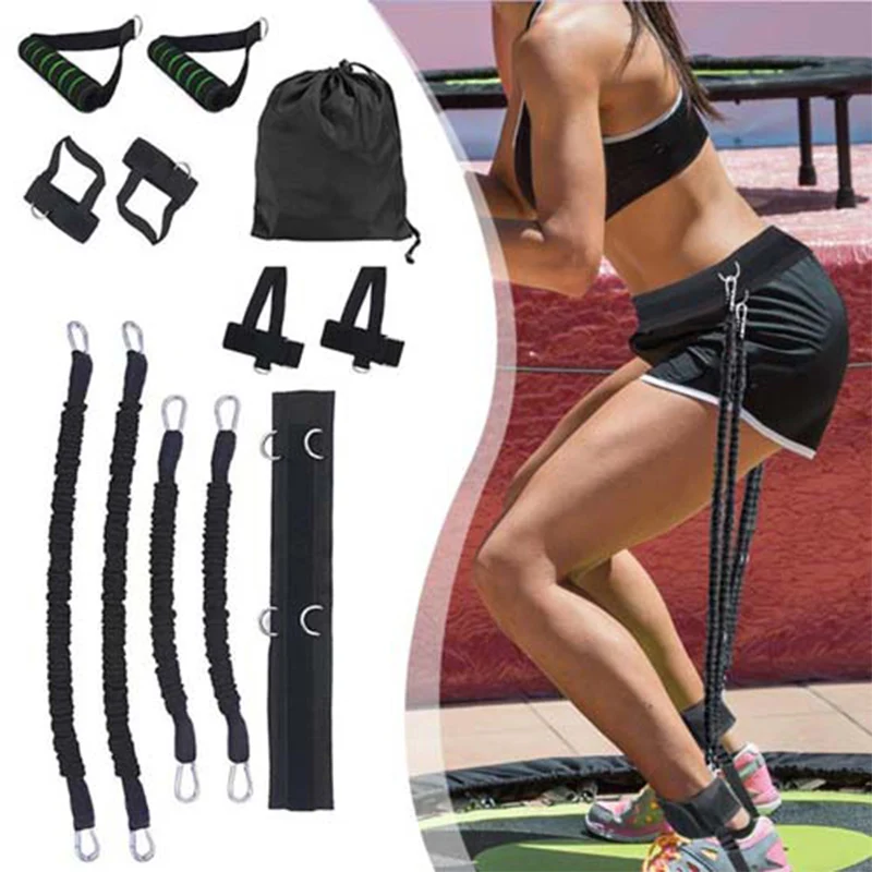 Full Body Resistance Trainer Sports Fitness Waist Leg Bouncing Training Bands Gym Stretching Kit SAL99 | Спорт и развлечения