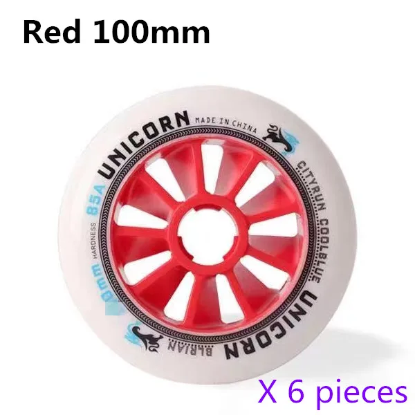 6 / 8 pieces inline speed skate wheels for 85A Elastic PU 110mm 100mm ...