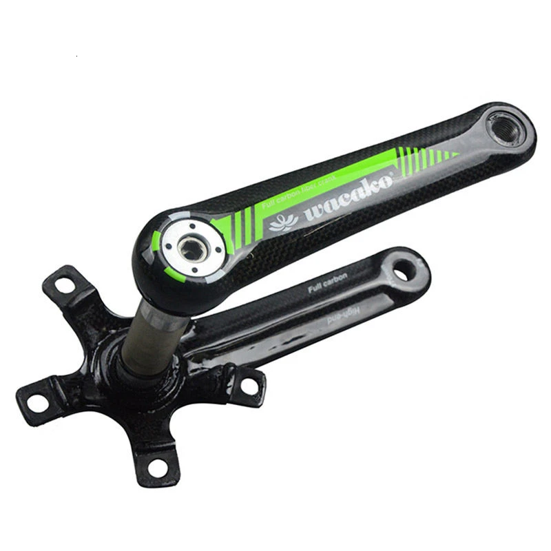 Green 175mm 110BCD шатун для горного велосипеда из алюминиевого сплава, Сверхлегкий велосипедный скоростной Кривошип для горного велосипеда, велосипедные аксессуары 170, 175 мм, 4 цвета - Цвет: Green 175mm