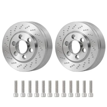 

2Pcs Stainless Steel Hub Counterweight 2.2Inch for TRX-4 SCX10 1/10 RC Crawler Car Wheel Rims