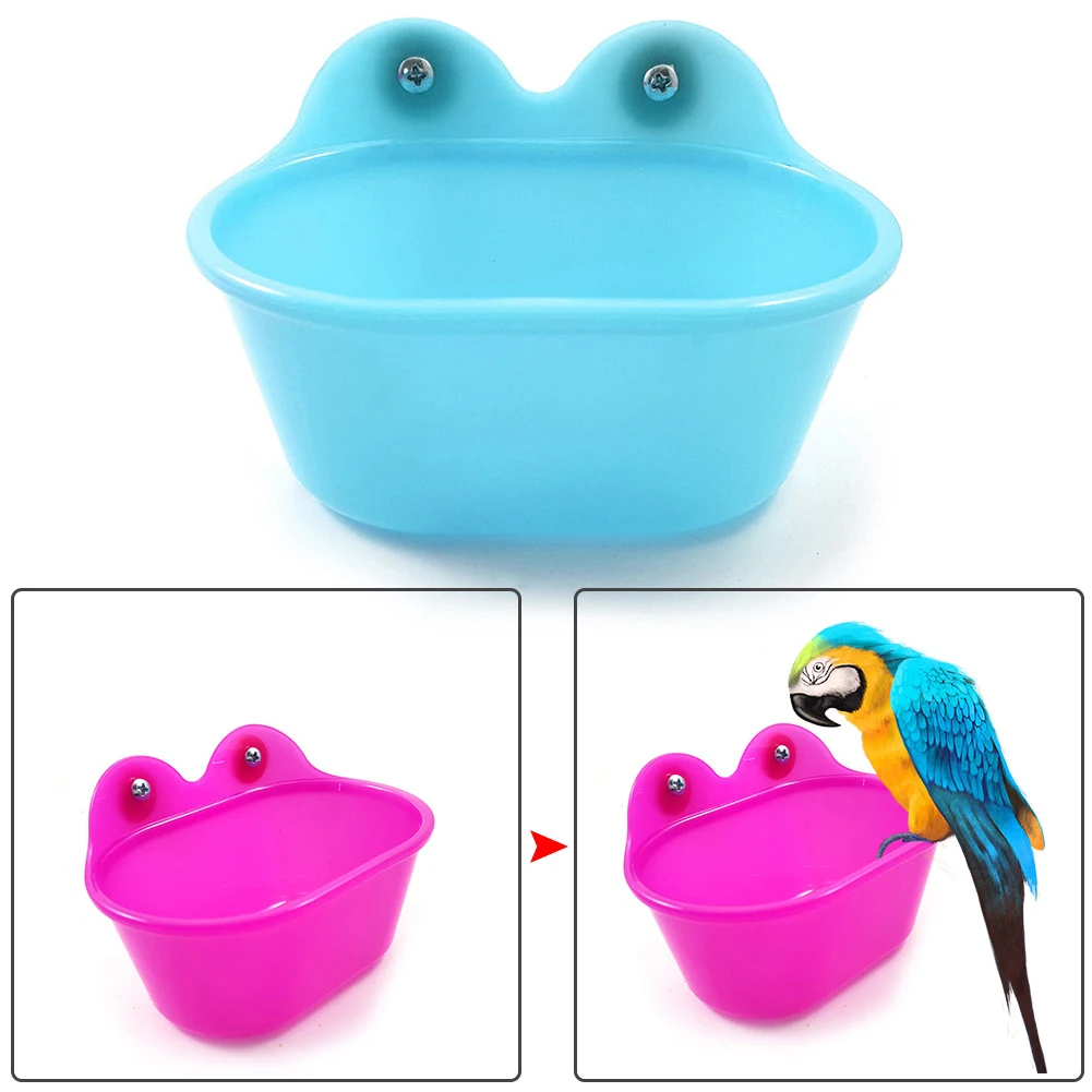 Basin Small For Parrots Bird Bathtub Pet Accessories Durable Portable Shower Box Cage Solid Easy Clean Non Toxic Safe