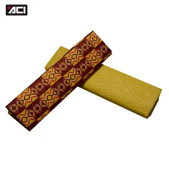 

ACI 2020 Veritable Real Wax African Ankara Fabrics 2+2Yards Embossing Polyester Wax Ghana Kente Fabric Tissu Africain For Sewing
