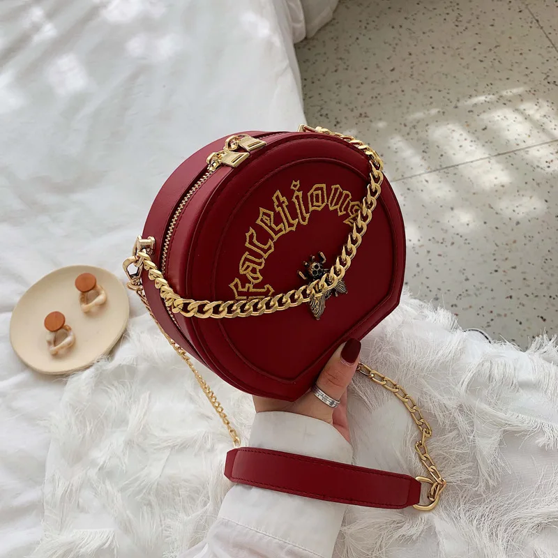 

New Arrival 2019 New Style Fashion Shoulder Semicircle Vintage Saddle Bag Versatile Fairy Bag Chain Shoulder Bag