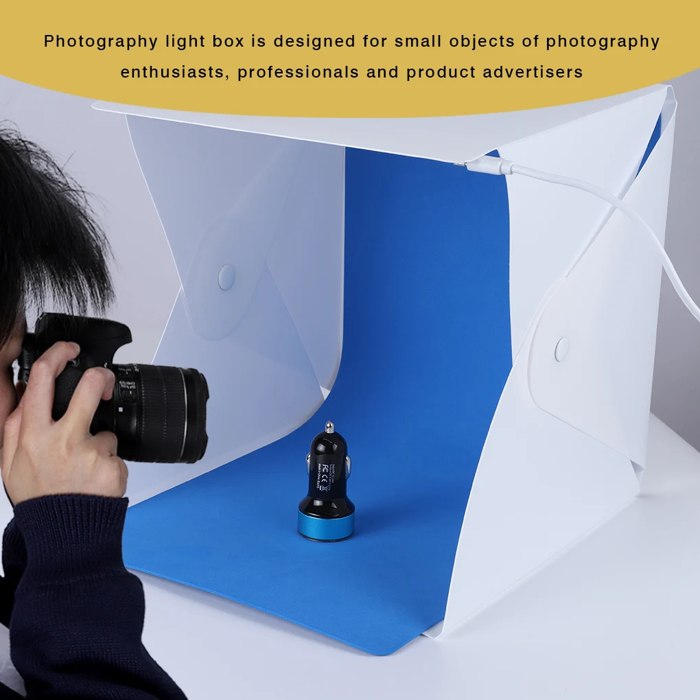 New Portable Folding Lightbox Photography LED Light Room Photo Studio Light Tent Soft Box Backdrops for DSLR Camera