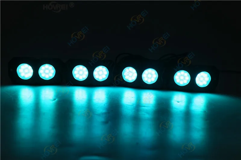 Автомобильный светильник 4 стручки 18 Вт RGB светодиодный светильник rock с Bluetooth управлением для Jeep 4x4 внедорожный ATV Водонепроницаемый светодиодный светильник Rock Kit
