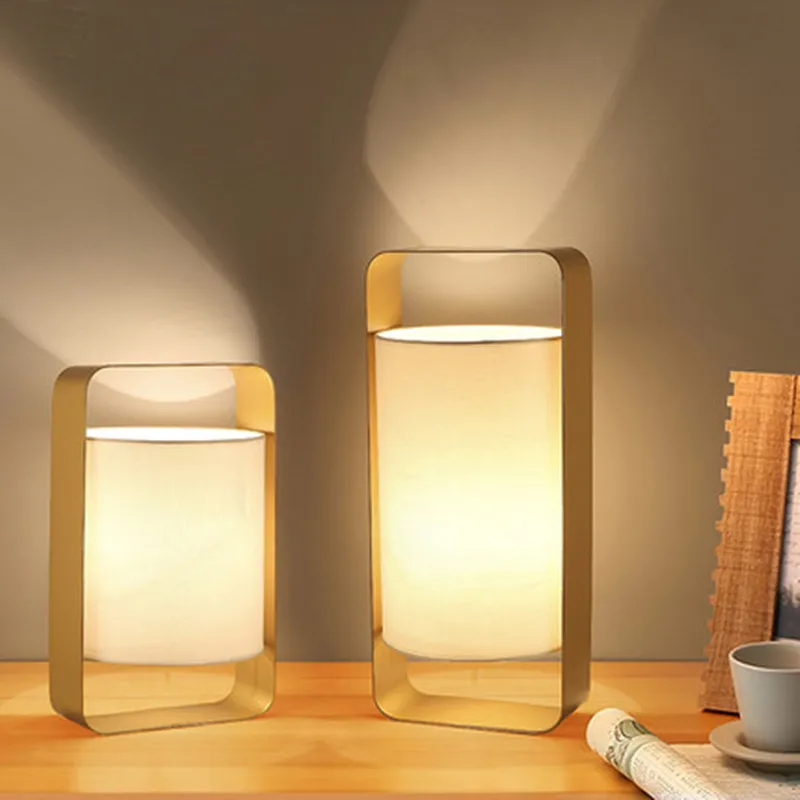 

LED Desk lights rectangle modern lighting fixtures deco illumination bedroom bedside luminaires Nordic living room table lamps