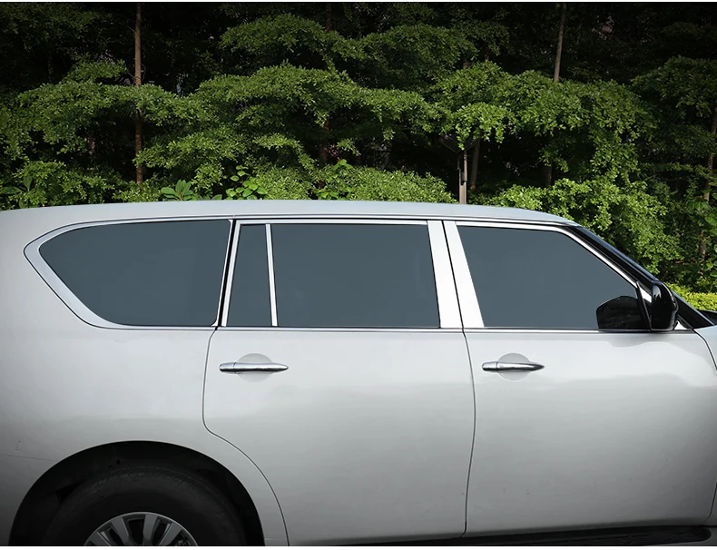 Нержавеющая сталь снаружи подоконник крышка планки для nissan patrol 2010 2011 2012 2013 y62