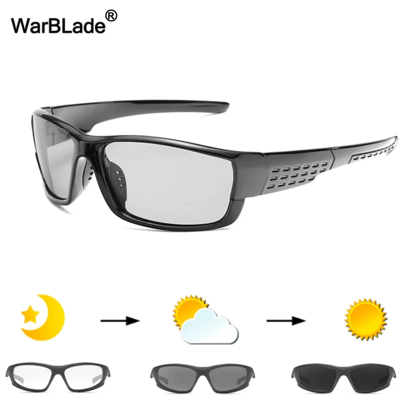 WarBLade, мужские фотохромные солнцезащитные очки, поляризационные солнцезащитные очки, HD очки для вождения, очки-хамелеоны, UV400, Дневные И Ночные очки для вождения - Цвет линз: B1020