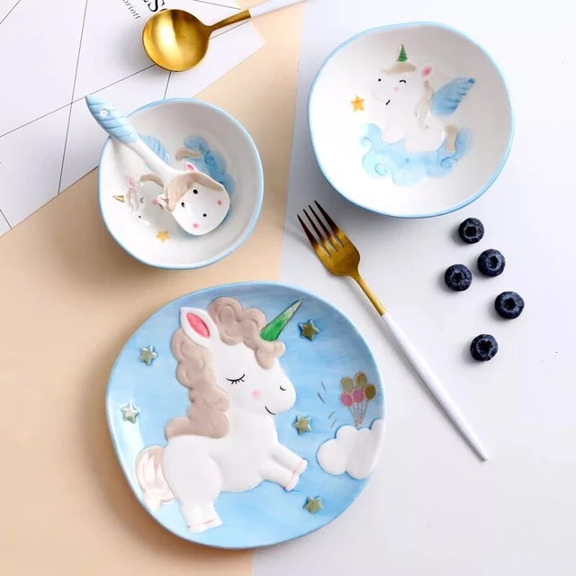 Homies piatto in ceramica ciotola in porcellana Set da tavola per unicorno  piatti da colazione in porcellana piatti ciotola per pasta per la  decorazione - AliExpress