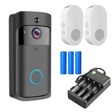 

Black EKEN V5 Smart Wifi Video Doorbell 720P Visual Intercom Wireless Doorbell Cloud Storage Aiwit App Home Security Cameras
