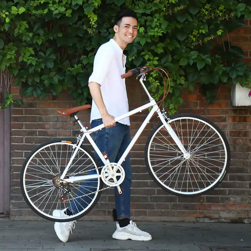 ロードバイク26インチレトロ可変速ライト自転車通勤ヴィンテージ大人学生男性と女性販売 自転車 Aliexpress