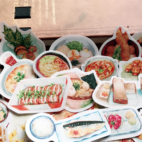 

43Pcs/Lot Vintage Japanese Food Travel Sticker DIY Craft Scrapbooking Album Junk Journal Planner Decorative Stickers