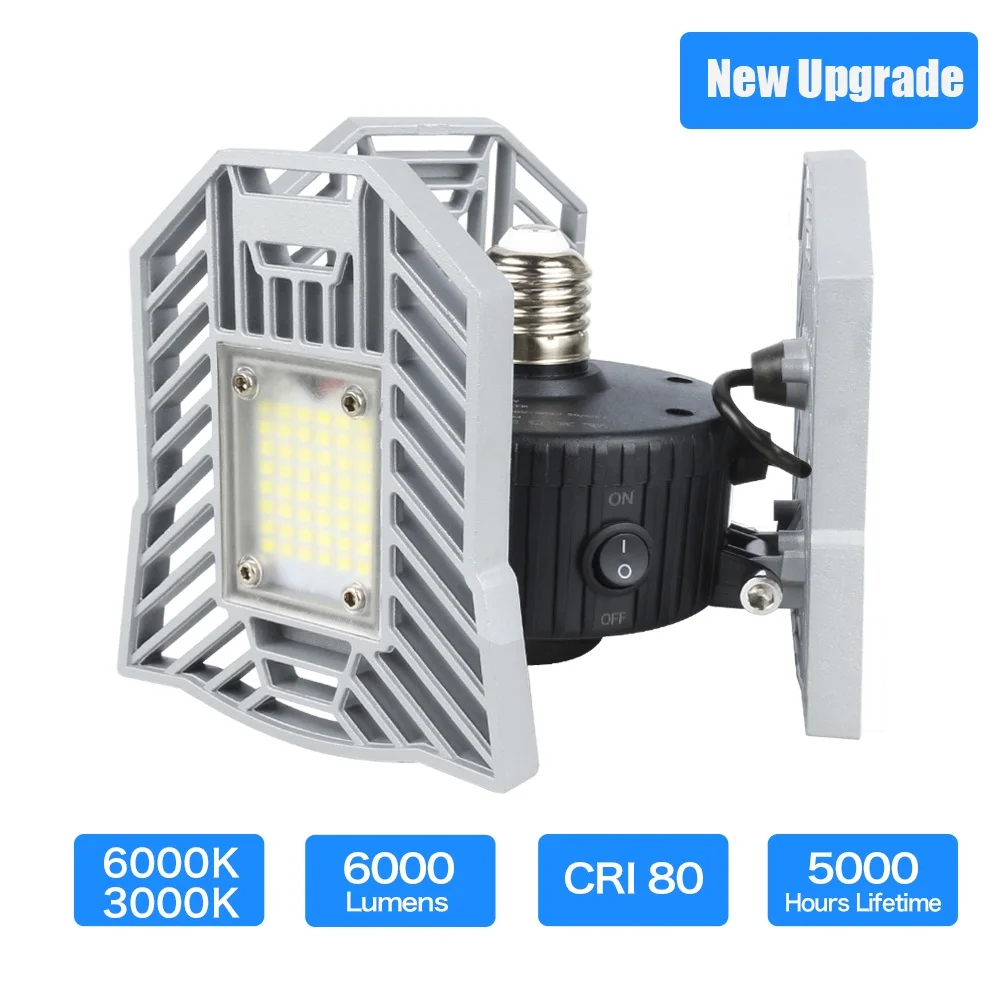 

Led Deformable Lamp 60W Garage Light E27 LED SMD 2835 Radar Home Lighting High Intensity Parking Warehouse Industrial