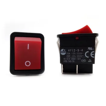 

Replacement 1pcs KEDU Power On Off Rocker Switch Push Button 4 Pin IP55 T85 HY12-9-4 Repair Accessories