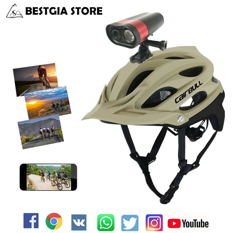 Cairbull Off Road Mtb Bicycle Helmet With Full Hd1080p Wifi Action Video Camera Cycling Helmet Dvr Smart Sport Camera Bike Light Bicycle Helmet Aliexpress