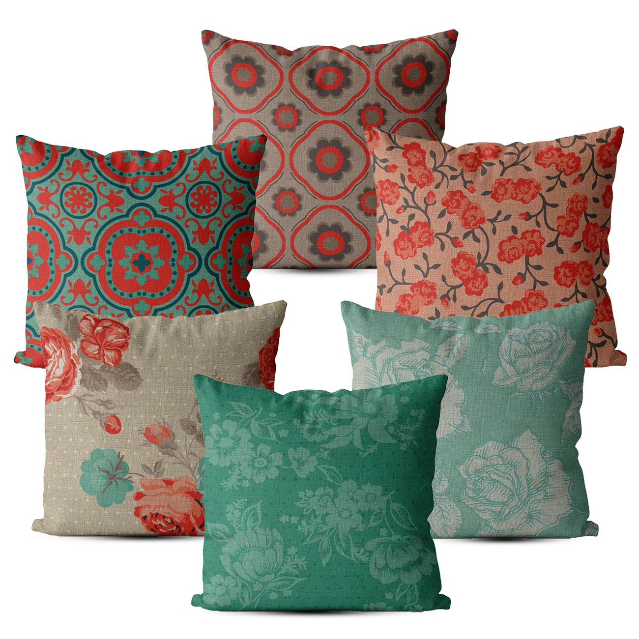 

Mandala Flower Home Decoration Pillow Covers Decorative 40*40 45*45 Scandinavian Decor Linen Sofa Cushion Cover for Living Room