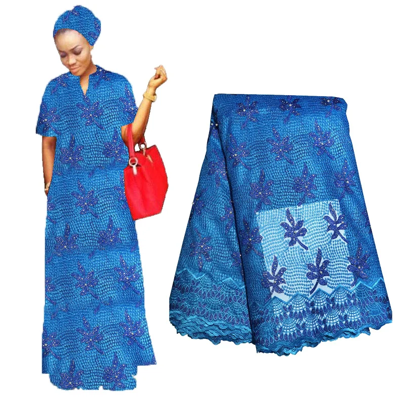

Latest African Laces Fabrics Embroidered African tulle French Lace Fabric With stones 2019 African French Net Lace