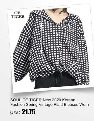 SOUL OF TIGER, модные корейские женские весенние топы в стиле пэчворк, женские джинсовые длинные блузки, винтажные свободные рубашки размера плюс, блузы