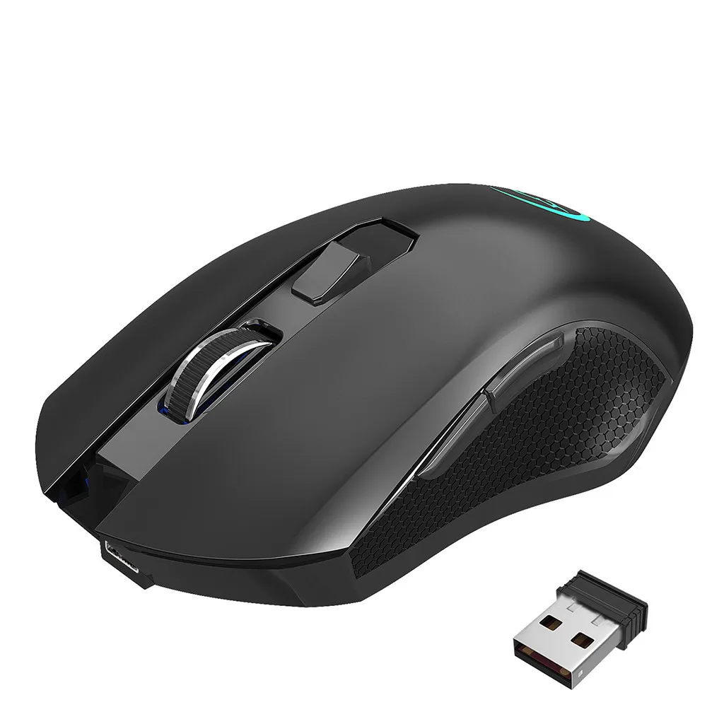 2.4G USB Wireless 6 Buttons Mouse Colorful Lighting 3 Modes 2400DPI Adjustable Rechargeable Silent Gaming Mice for Home Office|Мыши| |