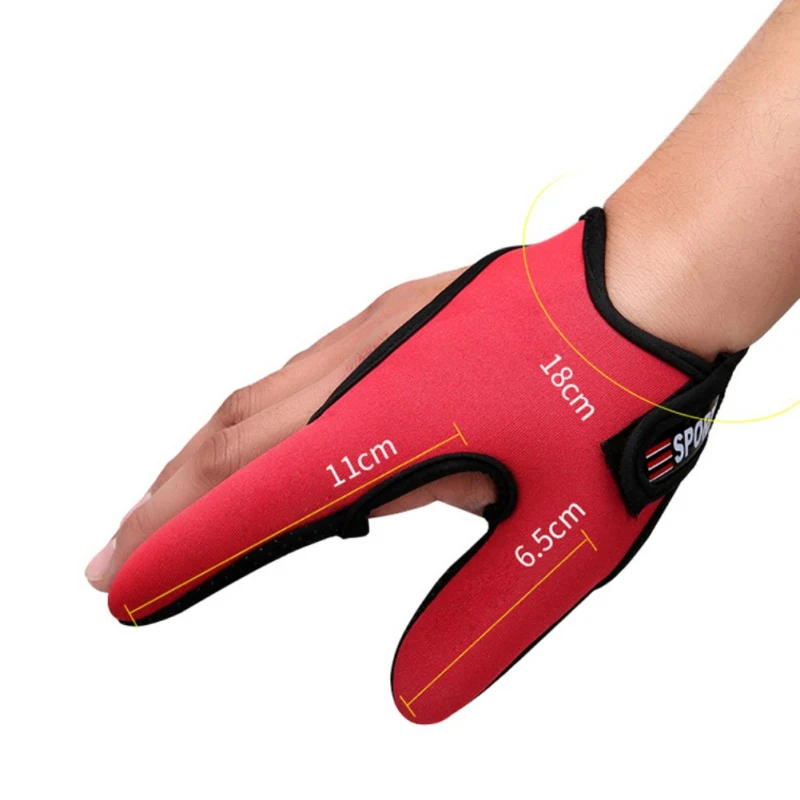 Fishing Gloves Fingerless Gloves 2 Fingers Outdoor Breathable Fishing Gloves Wearable Anti-Slip Thumb And Index Finger Finger