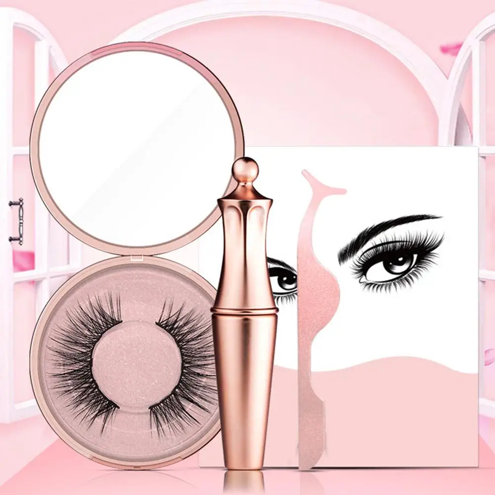 Магнитный жидкий карандаш для глаз поддельные ресницы Пинцет Набор Водонепроницаемый стойкий косметический