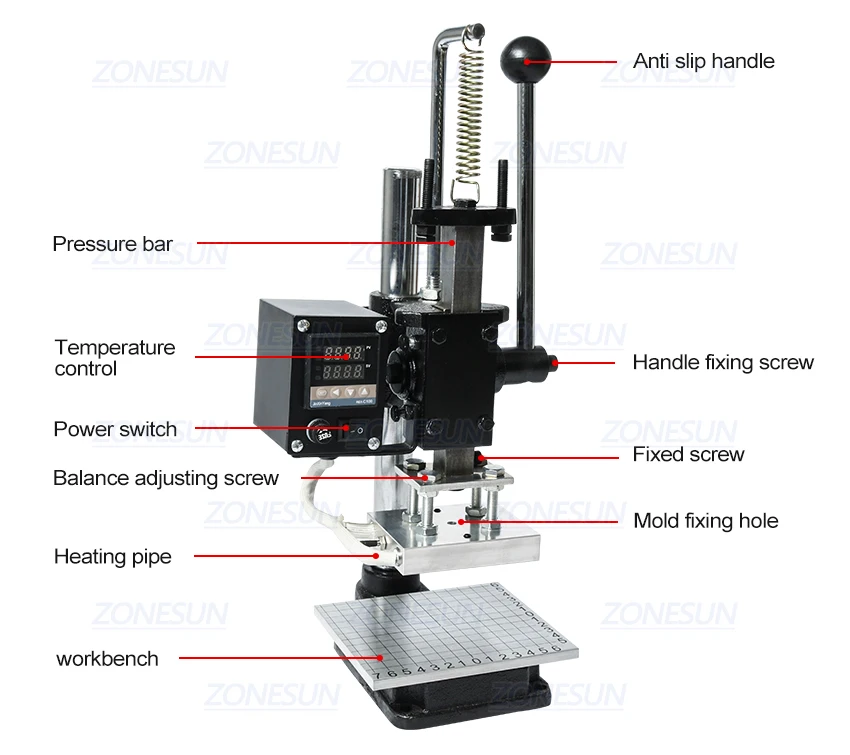 ZONESUN Multifunctional Press trainer hot foil stamping machine digital embossing machine