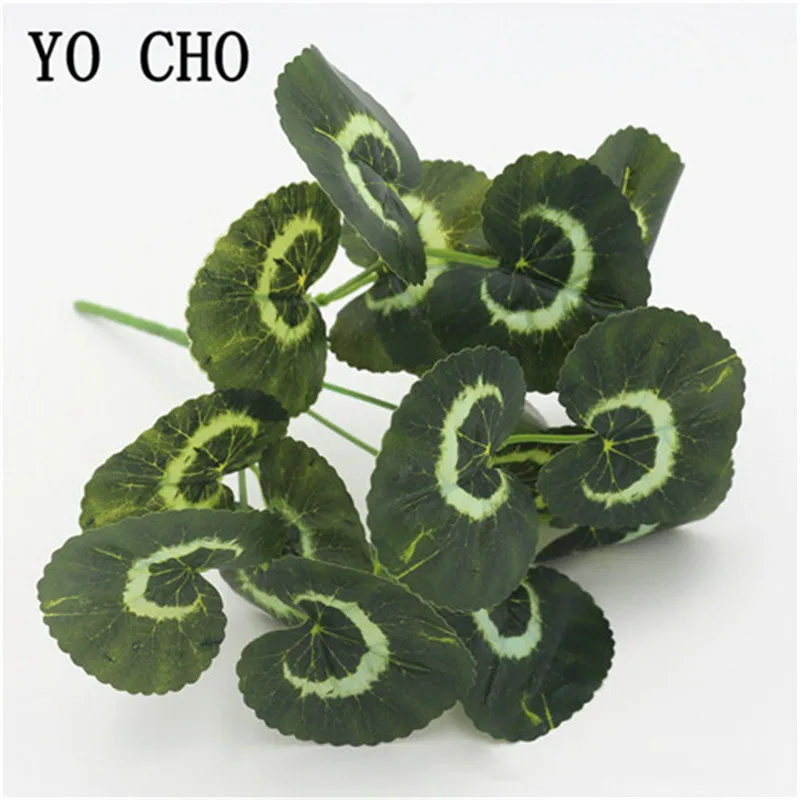 Yo Cho 5/7 Rami Di Plastica Piante Artificiali Finto Verde Foglie Di Nozze Tabella Decorazione Della Casa Giardino Fai Da Te Decor Faux Foglie Pianta