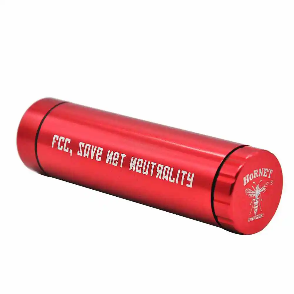 Алюминиевый Чехол для Dugout Pipe, измельчитель трав, 30 мм, для хранения, портативный органайзер для сигарет, коробка для табачной мельницы, аксессуары для курения - Цвет: Red-Bee-FCC