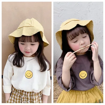 

Autumn Children's Clothing Girls' Korean-Style Autumn Printed T-shirt Spring and Summer Bottoming Shirt Fall Clothes for Kids