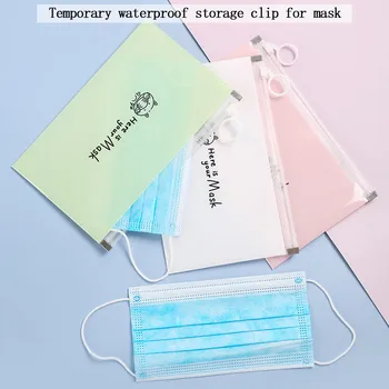 

Portable Mask Storage Bag Waterproof sealed zipper Storage Bag mask box Container Portable Mask Clip mask storage box