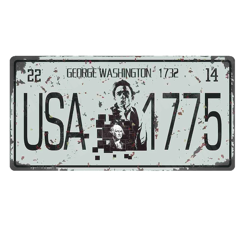 Американский винтажный металлический оловянный знак Route 66 номерной для