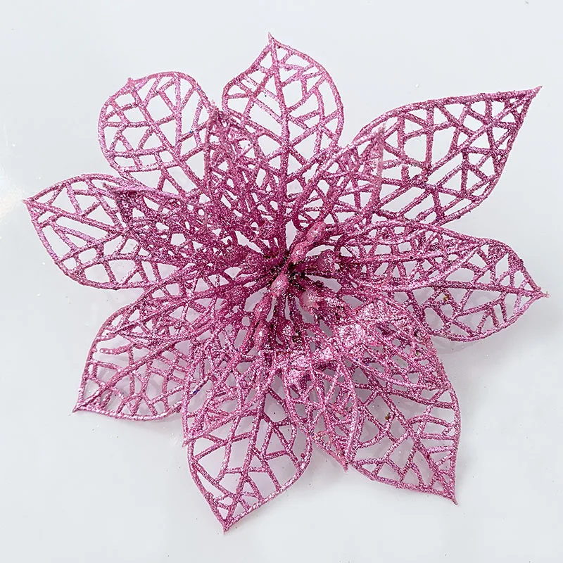 thumbnail image 1 of Adornos navideños Flash Decoración del árbol de Navidad Flor Hierba Hueca Simulación Flor Falsa Hoja Decoración de Halloween Año Nuevo, 1 of 5