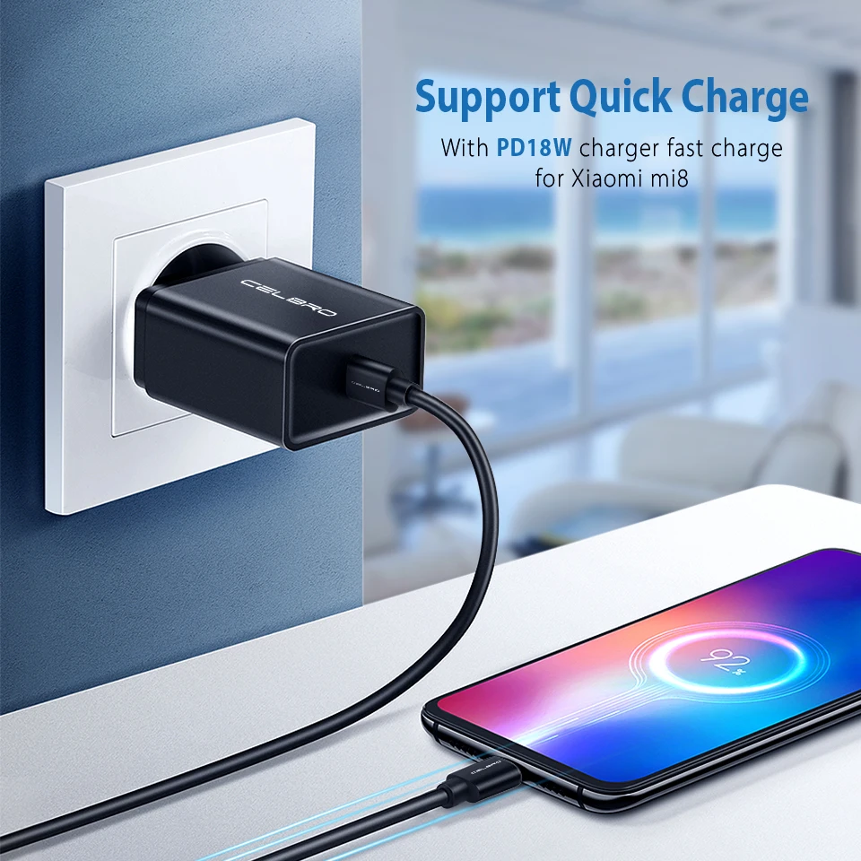 Кабель USB Type C на 0 3 м 2 кабель PD QC 4 для быстрой зарядки Samsung Galaxy Note 20 S20 Plus Xiaomi mi 10 9