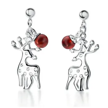 

Ice River Real S925 Sterling Silver Women Small Stud Earrings Cute Animals Deer Charm Girl Earring Jewelry Friends Gifts 1pair