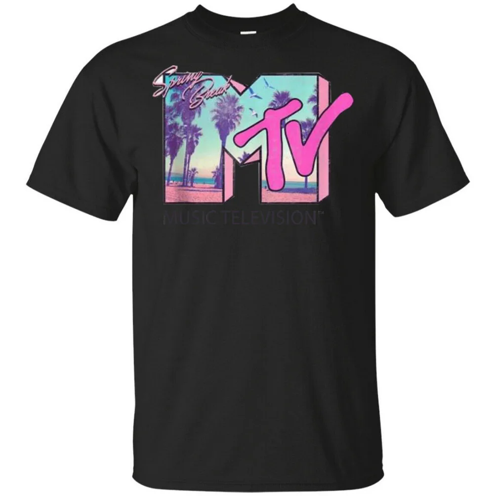 Mtv логотип Весенняя брейк пляжная Мужская футболка Размер S-3XL на заказ