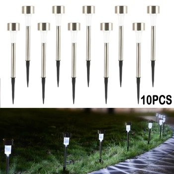 

LED Solar Power Garden Light Outdoor Waterproof IP65 Stainless Steel LED Solar Lawn Light Pathway Landscape Lighting for Yard