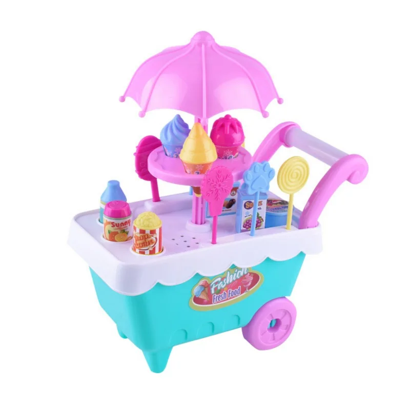 Горячая продажа пластиковый материал смешная мини-игрушка Конфета мороженое грузовик случайный цвет машина для девочек мягкая