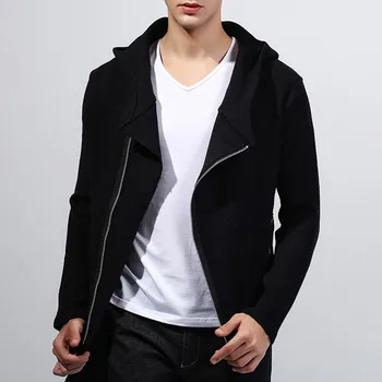 

JAYCOSIN men's Pullover Fashion Mens Sweater winter warm Slim Steampunk shirts Knitted zipper outcoat male solid Tops 2020 D#342