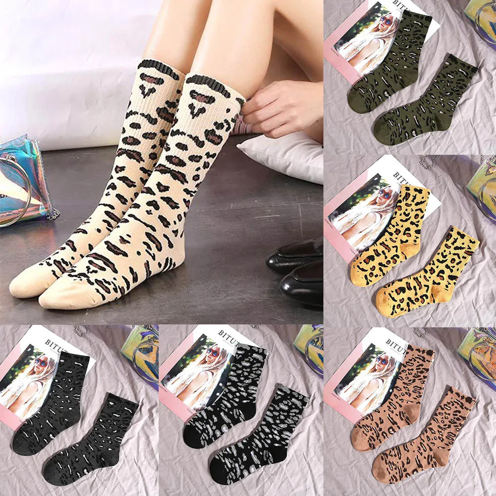 Носки хлопковые модные теплые леопардовые зимние женские мужские перламутровые носки унисекс подарок на Рождество Лидер продаж Calcetines Mujer