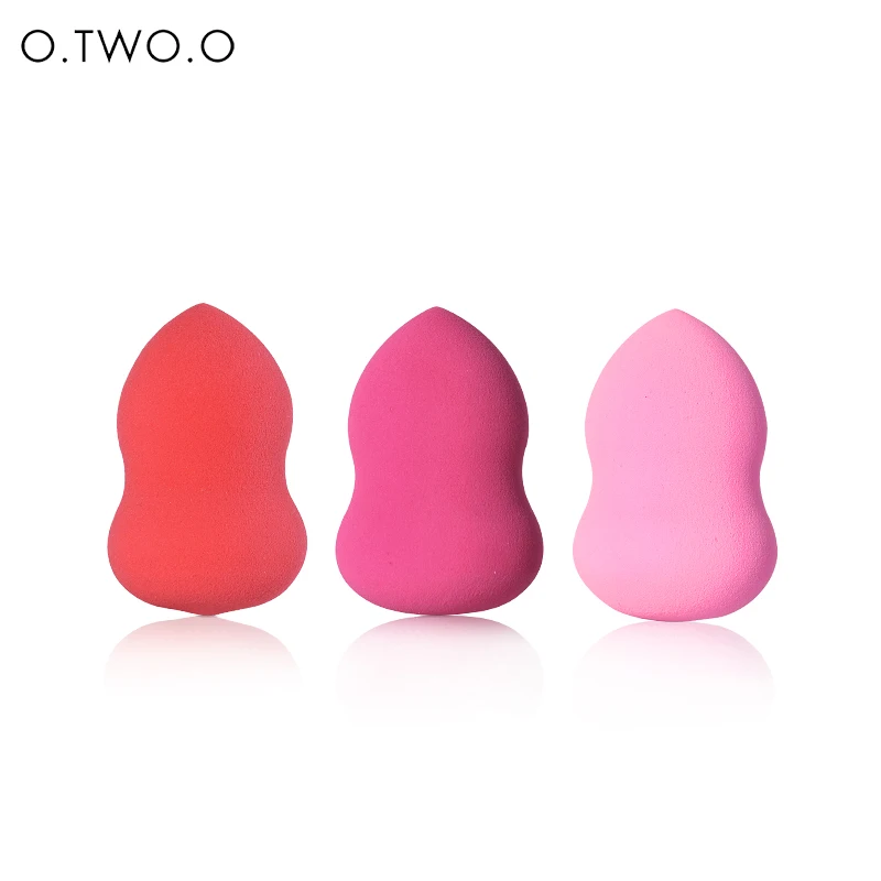 

O.TWO.O Hot Sale Beauty Makeup Applicator Super Soft Sponge Powder Blender Smooth Foundation Contour Blending Puff 3 Colors