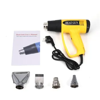 

2000W Digital LCD Electric Hot Air Heat Gun Temperature Fan Adjustable Shrink Paint Stripper Rework DIY Tool + Nozzle