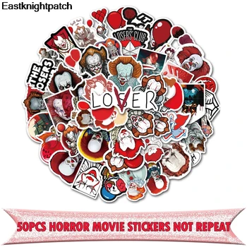 

E1097 50pcs Horror Sticker Pack for DIY Scrapbooking Album Luggage Laptop Skateboard Phone Notebook Decoration