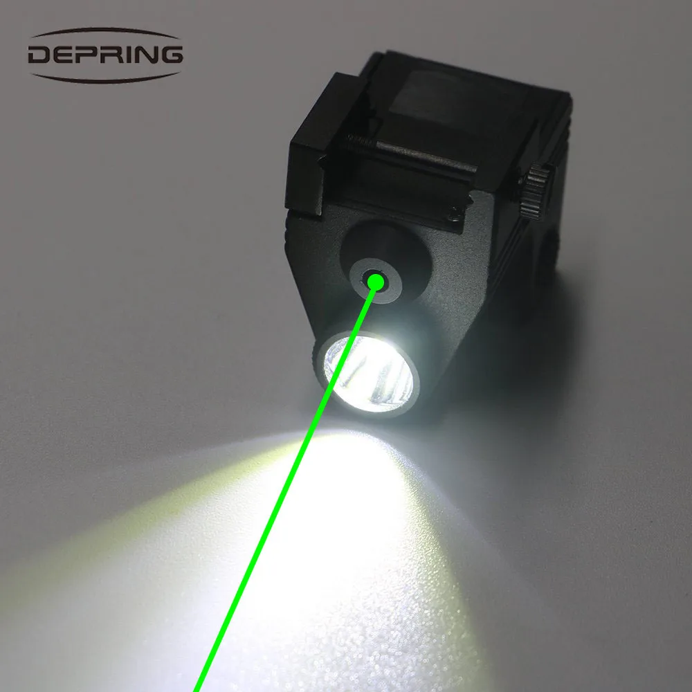 

Rechargeable Tactical Green Laser Sight Flashlight Combo Low Profile Pistol Handgun Light with Green Laser