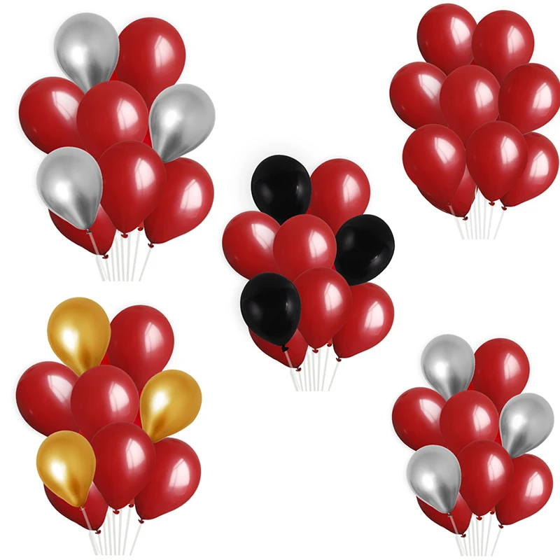 

30pcs Single layer latex Pomegranate Red Balloons Birthday Wedding Party Round Helium Balloon Decoration Kids Toy Balloons