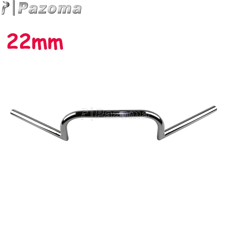 22mm Chrome 7/" или 1" Хромированный черный мотоцикл Clubman ручки баров 22 мм 25 мм руль для Harley Triumph Чоппер поплавок кафе гонщик на заказ - Цвет: 22mm Chrome