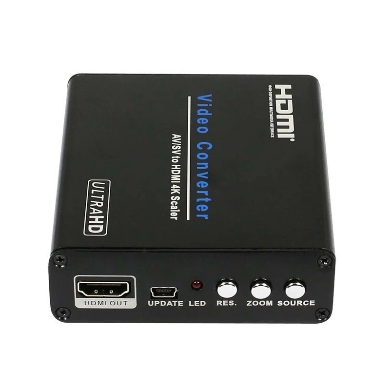 FULL-Rca Av To Hdmi 4K Converter Scaler Av/Sv Input To Hdmi Output Analog To Digital Adapter
