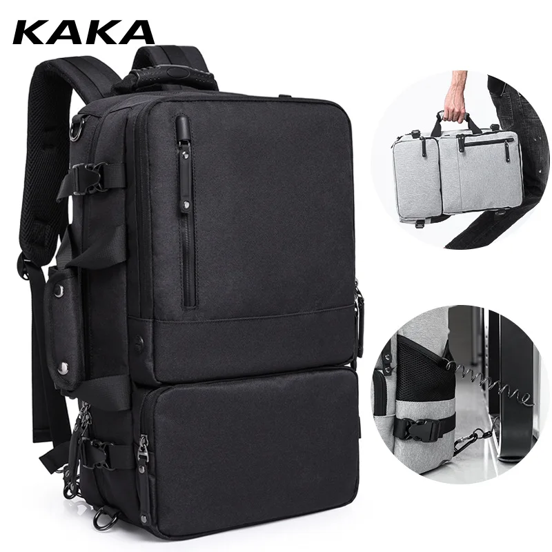 

KAKA New Style Men Anti-Theft Backpack Multi-functional Triple Use Computer Bag College Student Oxford Packsack Outdoor