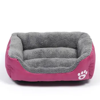

S-XL Pet Sofa Bed Waterproof Bottom Soft Wool Warm Cat Bed Large Size Pet House Pet Waterproof Bottom 4 Colors