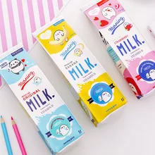 

Cute Pencil Case Creative Milk Pencil Bag For Kids Novelty Item Unusual Pencil Cases Kids Pencil Bag Office School Supplies