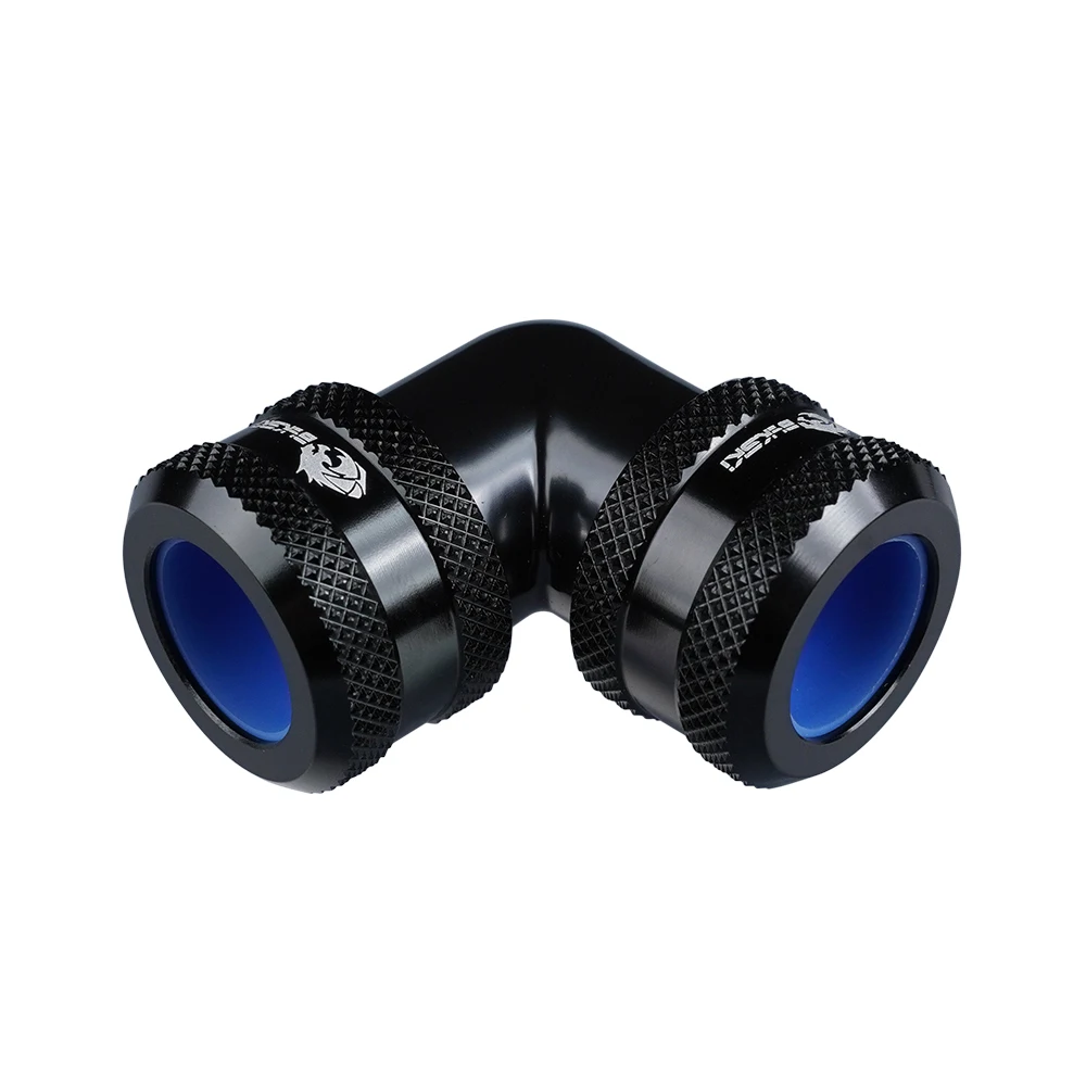 4pcs/lot Bykski Anti Falling  OD 12MM 14mm16MM  PETG PMMA Hard Tube 90 Degree Double Hand Compression Fittings
